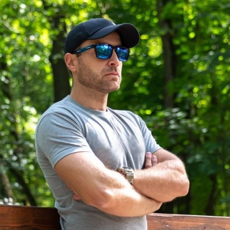 Okulary LIFESTYLE CALIFORNIA Black/ Blue REVO