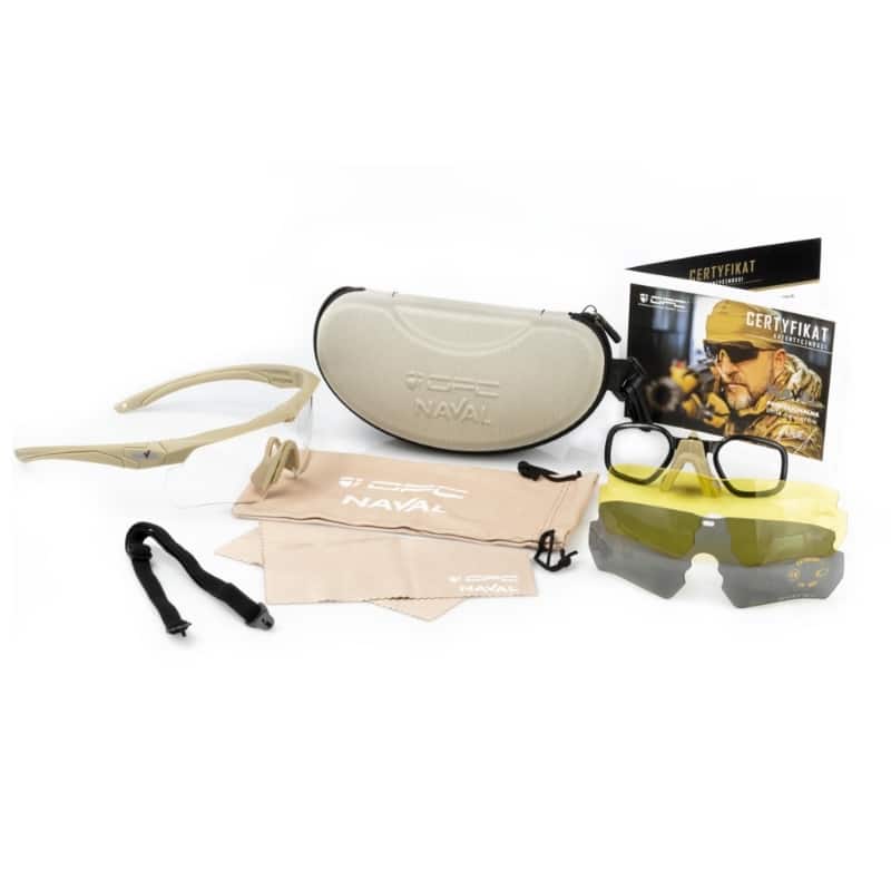Okulary balistyczne OPC BALLISTIC NAVAL Matt Khaki Set